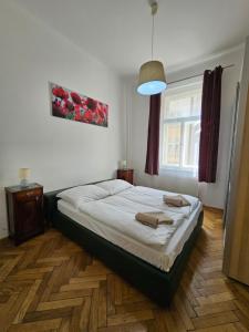 Postel nebo postele na pokoji v ubytování Slezska Apartments