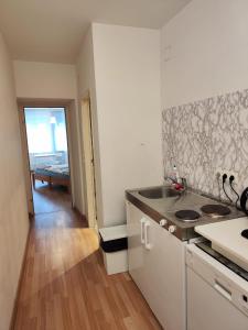 a kitchen with a sink and a counter top at The Small Nest in Vienna