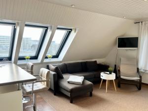 Χώρος καθιστικού στο Appartementhaus Seemöwe Rosenmöwe