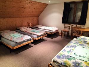 Postel nebo postele na pokoji v ubytování Gite les Baudy