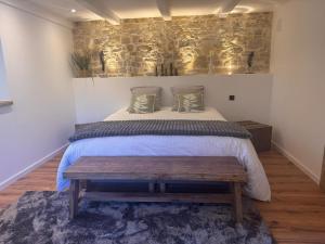 Postel nebo postele na pokoji v ubytování Gîte du domaine de Haut Ghor