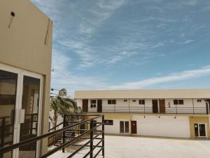 a view from the balcony of a building at Noas Hotel in Matamoros