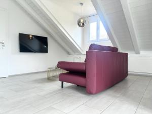 TV o dispositivi per l'intrattenimento presso Loft apartment in a central location
