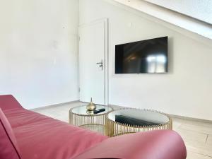 TV o dispositivi per l'intrattenimento presso Loft apartment in a central location