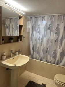 Bilik mandi di Airy apartment