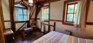 Postel nebo postele na pokoji v ubytování Cabañas Lucero del Bosque