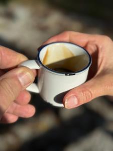 Príslušenstvo na prípravu kávy alebo čaju v ubytovaní Wellness roubenka Inffinity