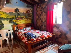 Postel nebo postele na pokoji v ubytování Hotel del Parque Támesis