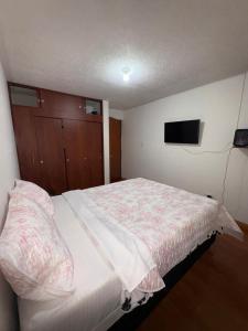 Postel nebo postele na pokoji v ubytování Hotel Dorado - Cerca al Aeropuerto - Habitación 202