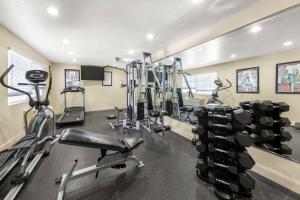 a gym with two treadmills and cardio machines at Best Western Plus Ontario Airport & Convention Center in Ontario