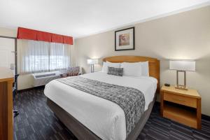 a hotel room with a large bed and a window at Best Western Plus Ontario Airport & Convention Center in Ontario