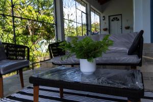 Ruang duduk di Almond Tree Villa Beach Hideaway with Jacuzzi