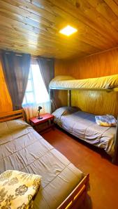 Postel nebo postele na pokoji v ubytování Acogedora cabaña para disfrutar y descansar