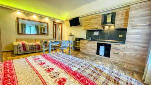 Kuchyň nebo kuchyňský kout v ubytování Residence Tabor