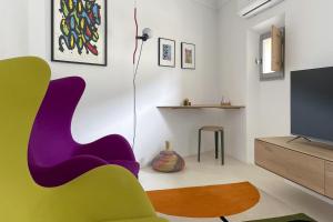 Μια τηλεόραση ή/και κέντρο ψυχαγωγίας στο Maison d'hôtes Kazaart