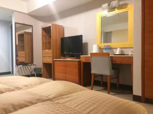 TV a/nebo společenská místnost v ubytování Doitsu Hotel