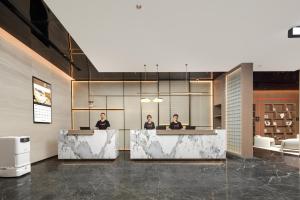 Móttaka eða anddyri á Atour Hotel Tianjin Tiankai Huayuan Industrial Park
