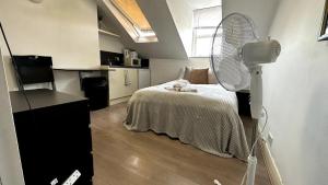 Η κουζίνα ή μικρή κουζίνα στο An Economic Studio Sheperd's Bush