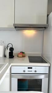 Kuchyň nebo kuchyňský kout v ubytování Psarou Summer Villas