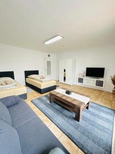 TV/trung tâm giải trí tại Ferienwohnung Rheinpanorama Lülsdorf