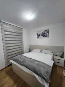 Katil atau katil-katil dalam bilik di Megy Apartment with parking and sea view
