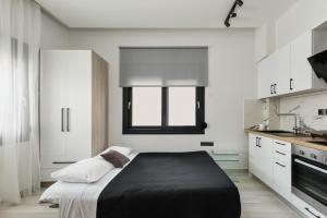 Kuchyň nebo kuchyňský kout v ubytování MELIGEO Suites Center of IOANNINA