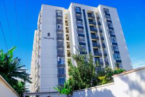 a view of the hotel from the street at Idyllic nest ,studio apartment in Nairobi