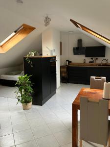 Kuchyň nebo kuchyňský kout v ubytování Appartement Liebhart