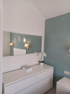 Ένα ή περισσότερα κρεβάτια σε δωμάτιο στο Bungalow Aloe Top Apartment in Costa Calma