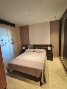 a bedroom with a large bed in a room at Casa Buenavista in Las Navas del Marqués