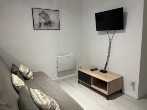 Televízia a/alebo spoločenská miestnosť v ubytovaní Lourdes : Superbe T2 42m2