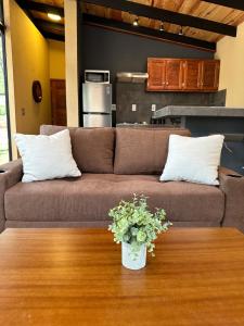 Kuchyň nebo kuchyňský kout v ubytování Cabañas del Bosque 1