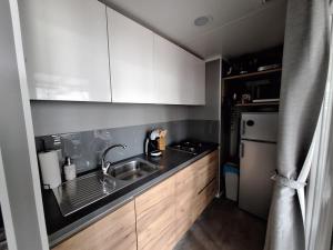 Kuchnia lub aneks kuchenny w obiekcie Mobile home Blue Lagoon 785