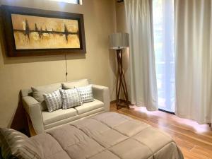 Postel nebo postele na pokoji v ubytování Cabaña EC