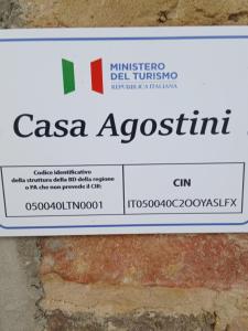 Certifikát, ocenenie alebo iný dokument vystavený v ubytovaní Casa Agostini