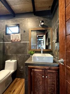 Koupelna v ubytování Cabaña del bosque 2