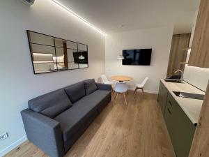 a living room with a couch and a table at Apartamentos Nou Mestalla in Valencia