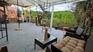 Balkón nebo terasa v ubytování Olympia Corfu