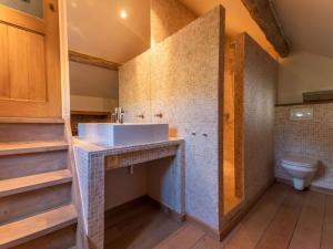 ein Badezimmer mit Waschbecken und Toilette in der Unterkunft House in Coo near Famous Waterfalls in Stavelot + 18 Fotos