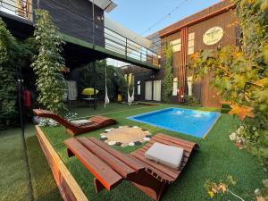 Zahrada ubytování Beehouse TinyGreen Jacuzzi Opcional