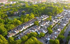 A bird's-eye view of Nanxun Boyang New Century Mingting Resort Hotel