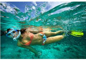 Una donna in bikini che nuota in acqua di 3 or 5 days sailing cruise in Croatia a Spalato (Split)