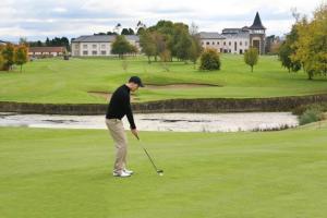 a man is playing golf on a golf course at Brookhaven Lodge in Kilteely