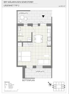 Půdorys ubytování Mälarhusen Semesterby Österlen - Stugor & Gårdssviter + 37 fotografií