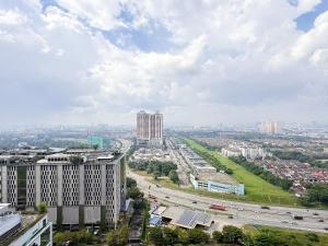 an aerial view of a city with a highway at The Square One City Mall Premium Family 3R2B 8pax by Luvit Stay in Subang Jaya