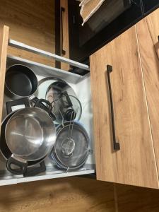 Kuchyň nebo kuchyňský kout v ubytování Apartmán JUZION skiareál Bukova hora