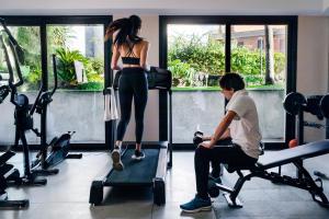 Posilňovňa alebo fitness centrum v ubytovaní Ollen apartments