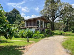 a house with a pathway leading to it at NernJamsai in Sop Poeng