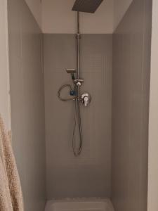 a shower stall in a bathroom with a toilet at Belo Horizonte Loft in Montesilvano