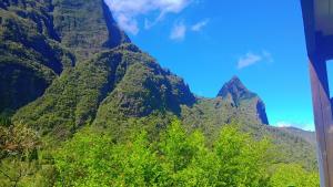 锡拉奥Chalet vue panoramique的前面树木的山峰景色